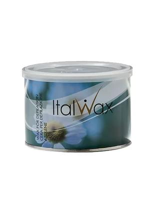 Теплый воск в банке для депиляции ItalWax, Азулен, 400 мл