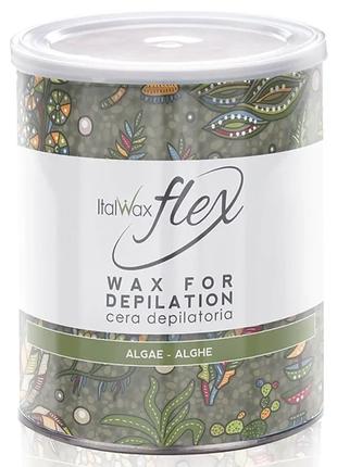 Теплый воск в банке для депиляции ItalWax FLEX, Водоросли, 800 мл