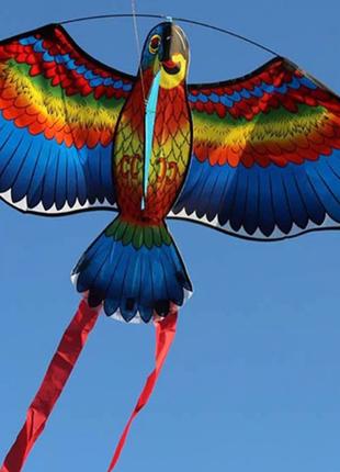 Игрушка воздушный змей Попугай Синий