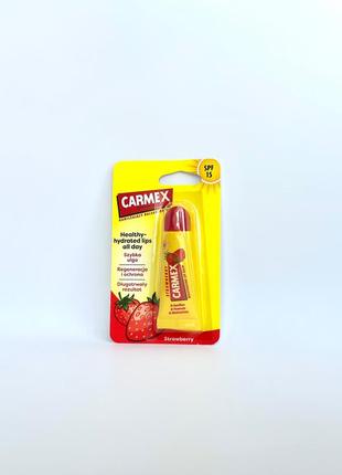 Бальзам для губ в тюбике carmex lip balm «клубника»