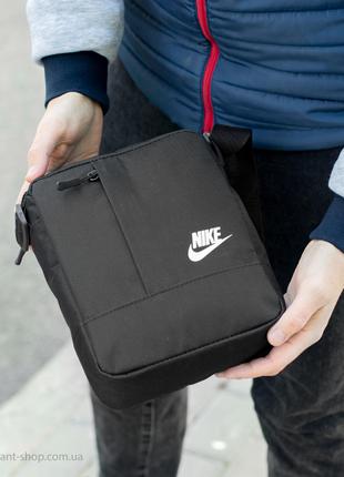 Городская сумка через плечо барсетка loki Nike черная тканевая...
