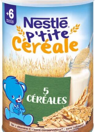 Каша NESTLE P'TITE CEREALE 5 злаків - Коробка 400 г - З 6 місяців
