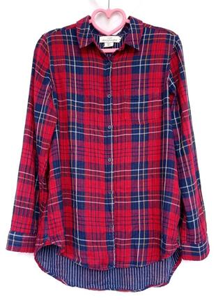 Женская красная рубашка с принтом "шотландская клетка" h&amp;m