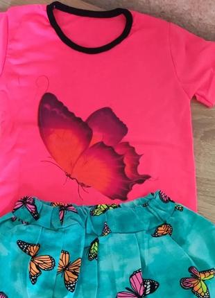 🦋костюм футболка+юбка "бабочки"