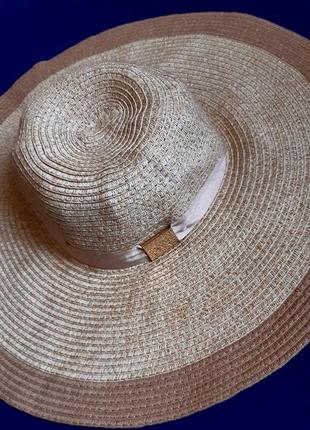 Шляпа primark англия летняя соломенная широкополая оne size
