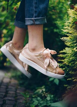 Puma basket heart outlet rose gold