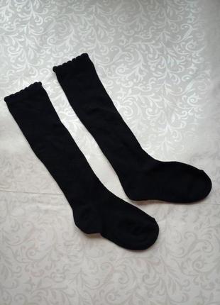 Дитячі шкарпетки-гольфи на 1-2 роки чорні. детские носки. 5025