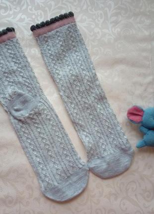 Сірі шкарпетки для дівчинку мереживо на 4-6 років. носочки для...