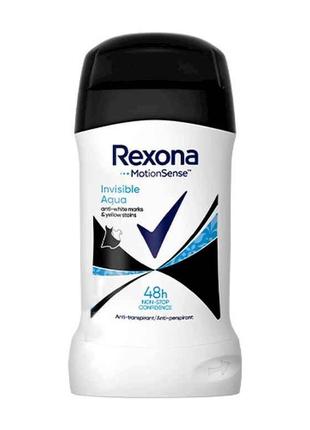 Антипреспірант твердий 40мл Invisible aqua ТМ Rexona