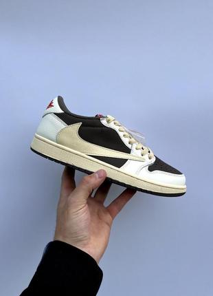 Мужские кроссовки travis scott x air jordan 1 low og "reverse ...