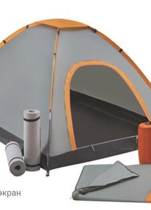 Кемпинговый комплект: палатка на 2 персоны, спальные мешки, ка...