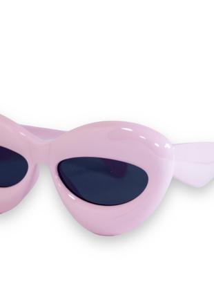 Оригінальні сонцезахисні жіночі окуляри рожеві, форма губ 1330-10