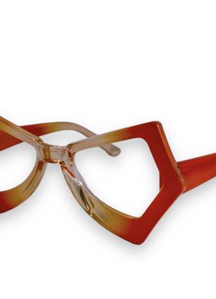 Оригинальные солнцезащитные женские очки оранжевые 1330-17
