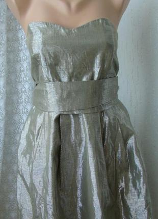 Платье модное нарядное лен блеск мини бренд river island р.42 ...