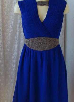 Платье женское шикарное вечернее нарядное синее декор бренд li...