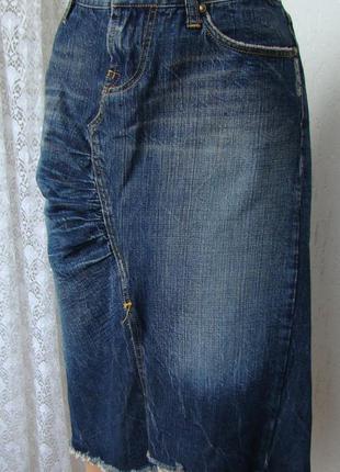 Юбка джинсовая модная шикарная синяя бренд fornarina р.46 №6105а