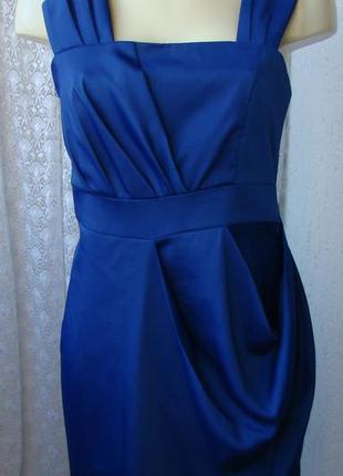 Платье женское элегантное коктейльное синее мини eksept р.46 №...