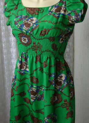 Платье легкое летнее яркое мини бренд mela р.44 №5187