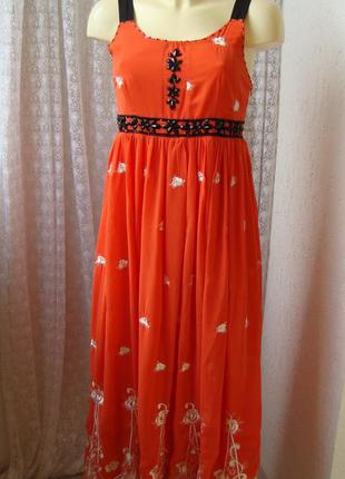 Платье летний сарафан вышивка borvi р.44 №7456