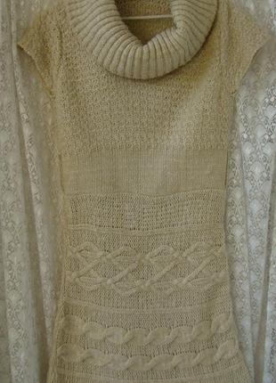 Платье теплое вязаное акрил бренд jane norman р.40-42 №3963