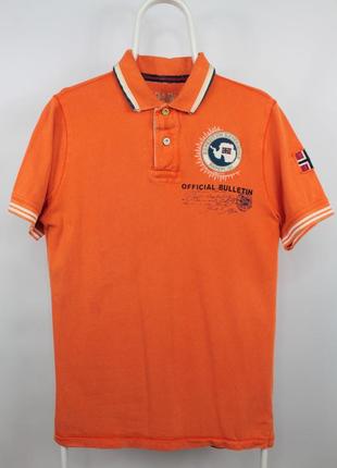 Оригинальная футболка поло napapijri orange polo shirt