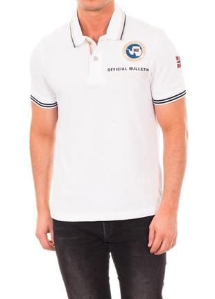Оригинальная футболка поло napapijri white polo shirt
