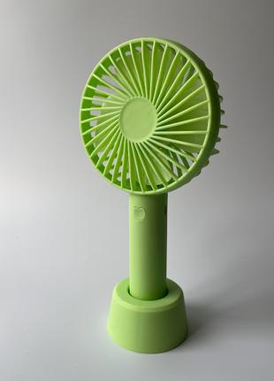 Ручной портативный вентилятор Mini Fan Handy зеленый