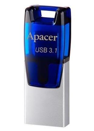 USB флеш накопитель Apacer 16GB AH179 Blue USB 3.1 OTG (AP16GA...