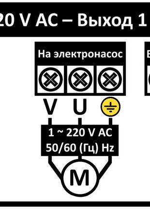 Преобразователь частоты 1~220В × 1~220В до 2.2кВт + датчик дав...