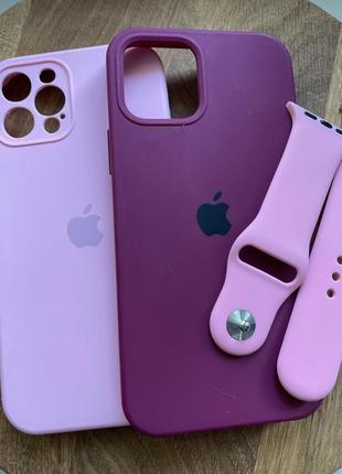 Розовый чехол для apple iphone 12 pro