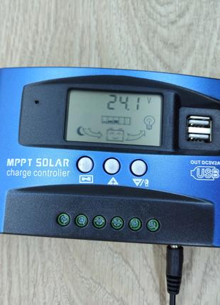 MPPT контроллер солнечных панелей 12/24В 50А