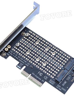 Адаптер для диска M2 NVME і M2 SATA в слот PCIe