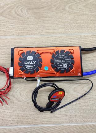 Smart BMS контролер Daly 7S 24 вольти 80A з балансиром