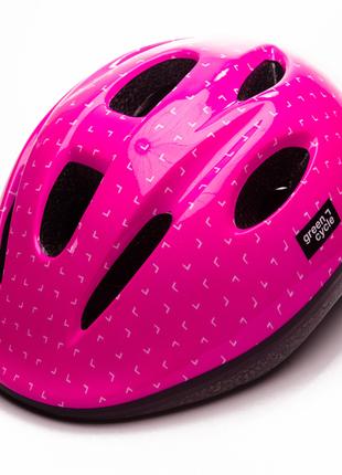 Шлем детский Green Cycle MIA размер 50-54см розово-белый лак