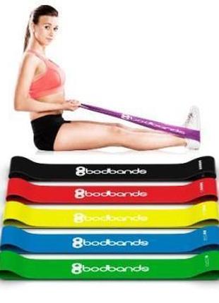 Набор лент-эспандеров резинок для фитнеса BodBands 5 шт, SL, Х...