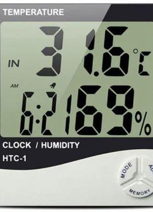 Часы Термометр Гигрометр HTC-1 3в1, SL, Хорошего качества, гиг...