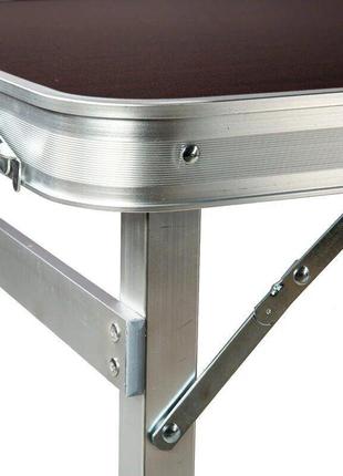 Усиленный раскладной стол чемодан для пикника + 4 стулья алюми...
