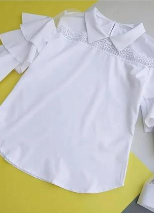 Блуза белая школьная