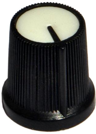 Ручка AG3 для потенциометра черная с белой вставкой