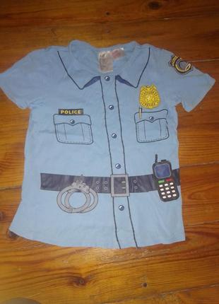 Тематическая футболка костюм полицейского