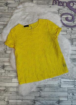 Жіноча літня блуза grand жовта перфорація розмір 46 м