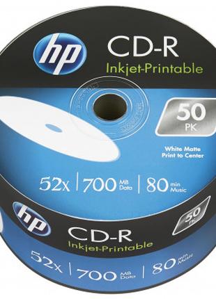 Диск CD HP CD-R 700MB 52X IJ PRINT 50шт (69301/CRE00070WIP-3)