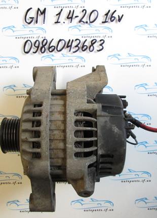 Генератор опель Вектра Б, opel Vectra B 1.6-2.0 16V, 0986043683