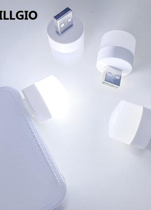 Портативна світлодіодна USB LED лампа-ліхтарик нічник 1W (Білий)