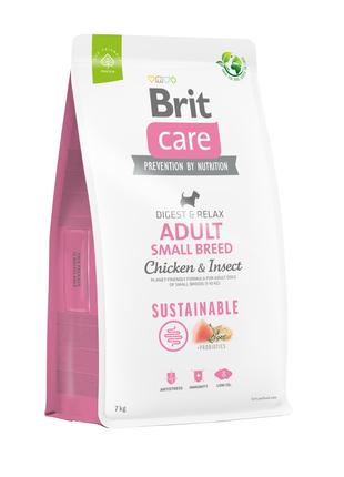 Сухий корм для собак дрібних порід Brit Care Sustainable з кур...