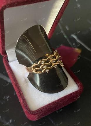 Кольцо позолоченное «camellia», медицинское золото, ювелирный ...