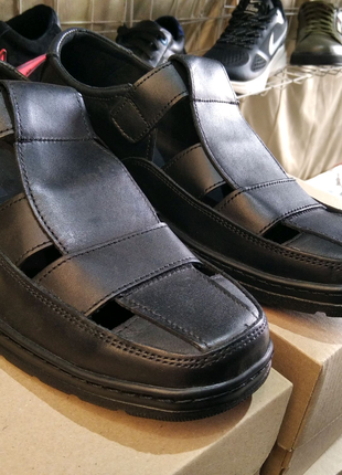 Мужская кожаная летняя обувь Мужские кожаные комфортные сандали
