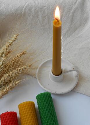 Лита свічка (натуральний бджолиний віск),столові свічки, столовые