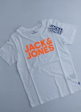 Белая футболка с ярким неоновым принтом jack & jones 164