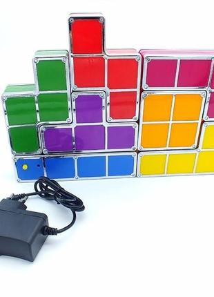 Конструктивная светодиодная настольная лампа tetris puzzle